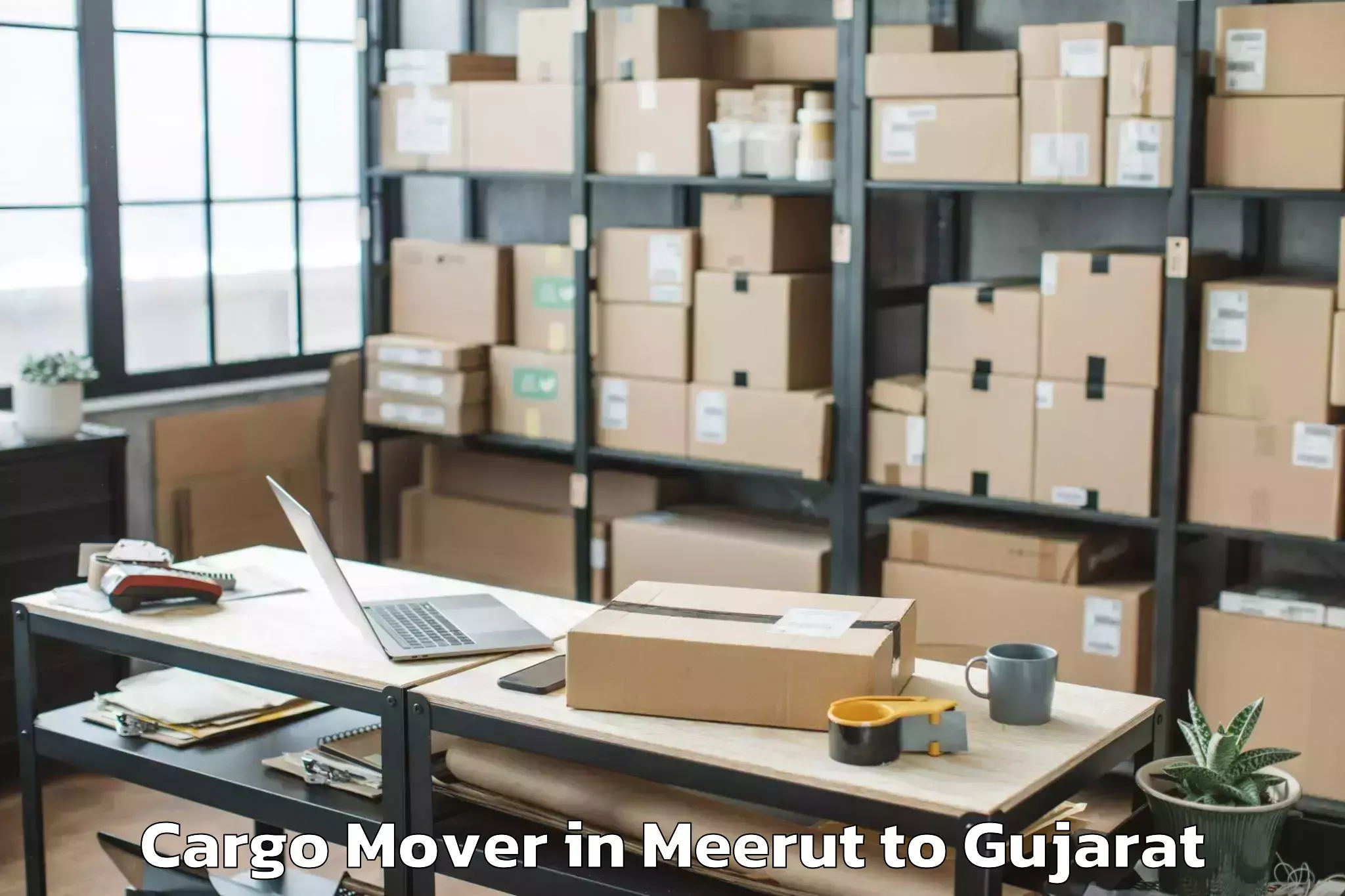 Top Meerut to Kadodara Cargo Mover Available